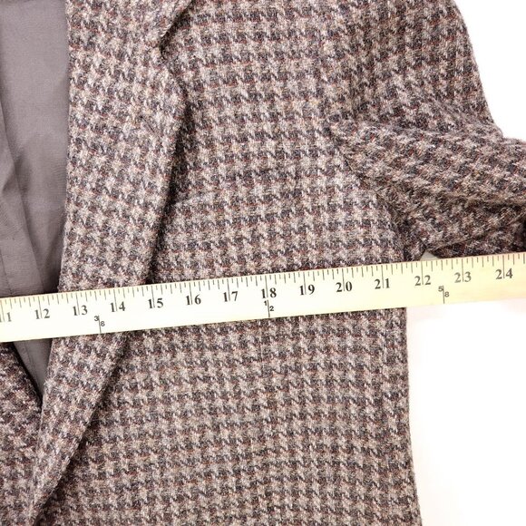 Conte Di Roma 100% Pure Virgen Wool Mens 46L Coat Italy Vintage Tweed Blazer - Picture 9 of 15